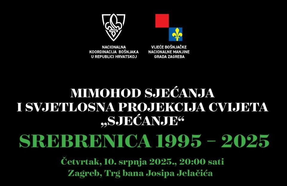 Poziv na Mimohod sjećanja “Srebrenica 1995.-2025.”