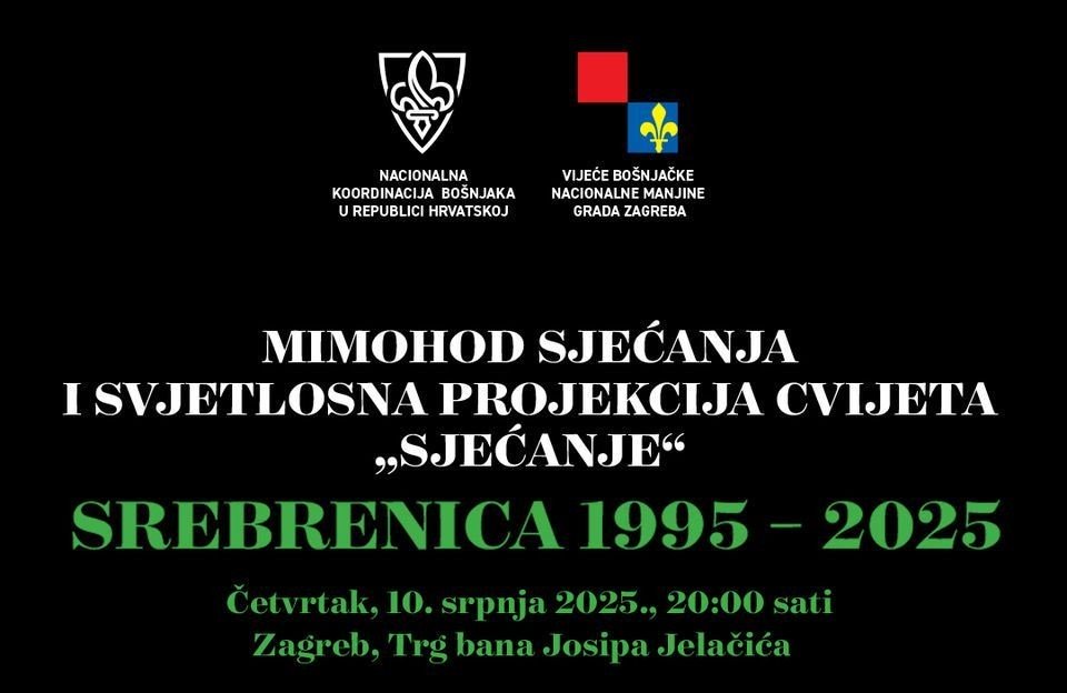 Poziv na Mimohod sjećanja “Srebrenica 1995.-2025.”