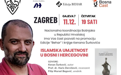 POZIVNICA NA PROMOCIJU “Islamske umjetnosti u Bosni i Hercegovini”