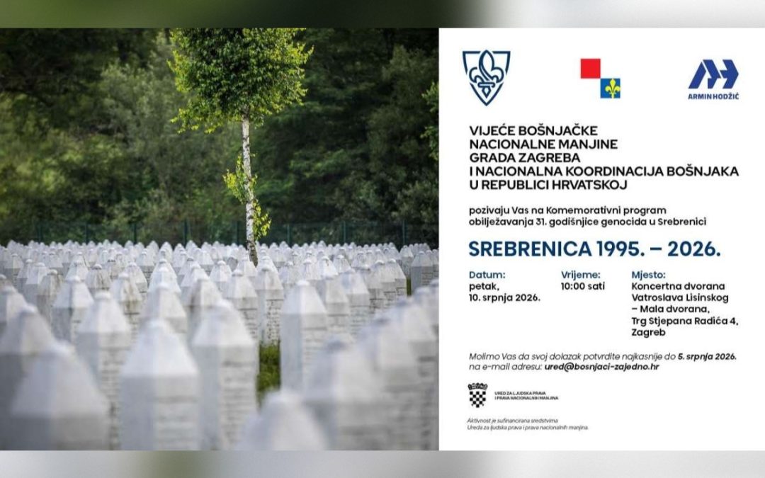 Komemorativni program povodom 31. godišnjice genocida u Srebrenici